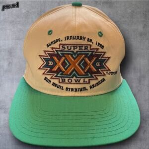 Vintage Super Bowl XXX Hat Cap Snap Back Sun Devil Stadium NFL Football Mens 90s